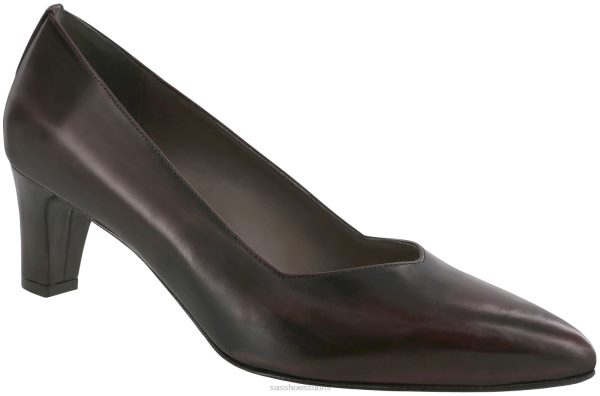 juhlakengät SAS Shoes Francessa teräväkärkinen pumppu muurahainen viininpunainen naiset XTJ24Z349