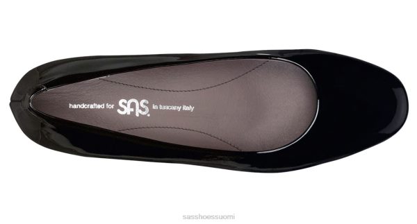 juhlakengät SAS Shoes elaine kitten heel musta patentti naiset XTJ24Z343