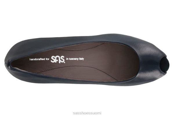 juhlakengät SAS Shoes scarlett peep toe wedge laivasto naiset XTJ24Z373