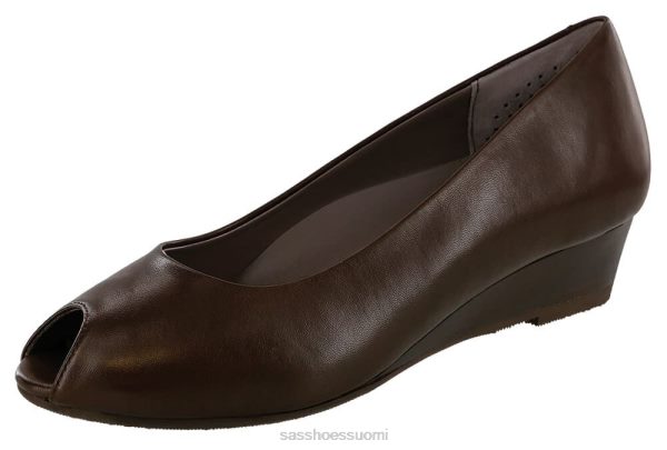 juhlakengät SAS Shoes scarlett peep toe wedge ruskea naiset XTJ24Z374