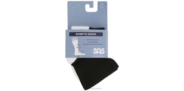 Lisätarvikkeet SAS Shoes diabeettinen qtr crew socksarge musta naiset XTJ24Z473