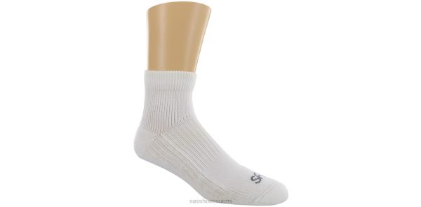 Lisätarvikkeet SAS Shoes diabeettinen qtr crew socksarge valkoinen naiset XTJ24Z462