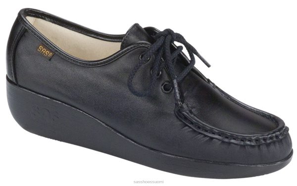 nauhakengät | SAS Shoes pomppia pitsi ylös moc musta naiset XTJ24Z272