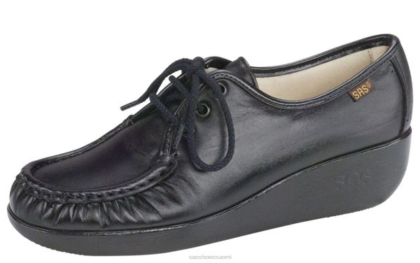 nauhakengät | SAS Shoes pomppia pitsi ylös moc musta naiset XTJ24Z272