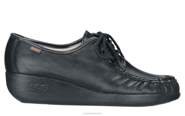 nauhakengät | SAS Shoes pomppia pitsi ylös moc musta naiset XTJ24Z272