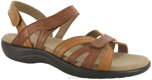 sandaalit | SAS Shoes Pier kantapäähihna sandaali seepia naiset XTJ24Z62