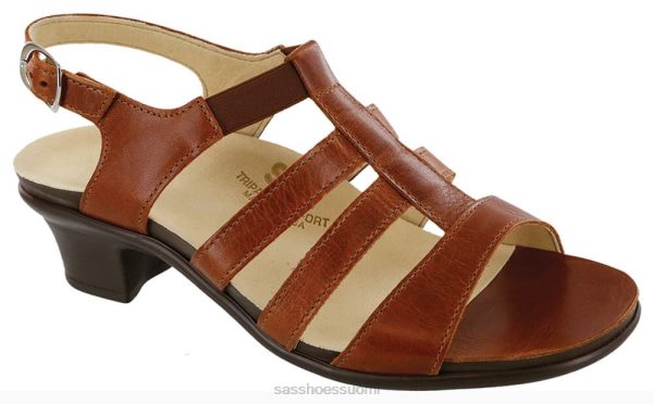 sandaalit | SAS Shoes allegro kantapäähihna sandaali kastanja naiset XTJ24Z124