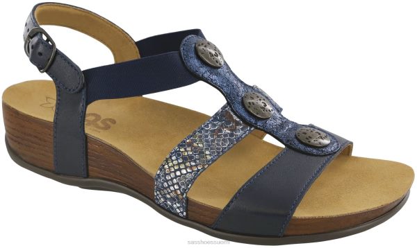 sandaalit | SAS Shoes apila t-ranneke sandaali laivasto multi naiset XTJ24Z159