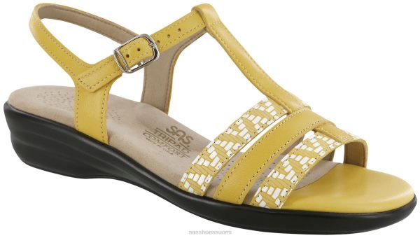 sandaalit | SAS Shoes capri t-ranneke sandaali keltainen/chevron naiset XTJ24Z148