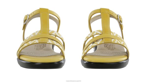 sandaalit | SAS Shoes capri t-ranneke sandaali keltainen/chevron naiset XTJ24Z148