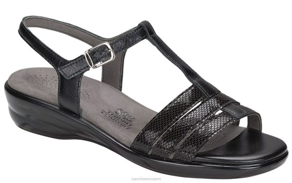 sandaalit | SAS Shoes capri t-ranneke sandaali musta käärme naiset XTJ24Z145