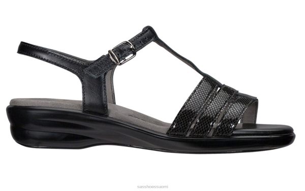 sandaalit | SAS Shoes capri t-ranneke sandaali musta käärme naiset XTJ24Z145