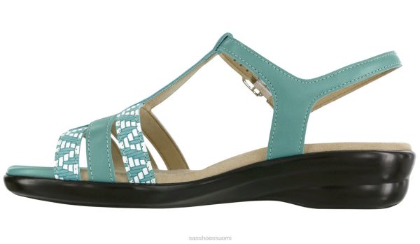 sandaalit | SAS Shoes capri t-ranneke sandaali turkoosi/chevron naiset XTJ24Z147