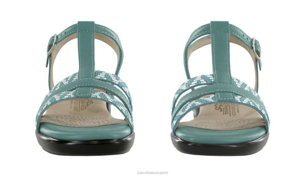 sandaalit | SAS Shoes capri t-ranneke sandaali turkoosi/chevron naiset XTJ24Z147
