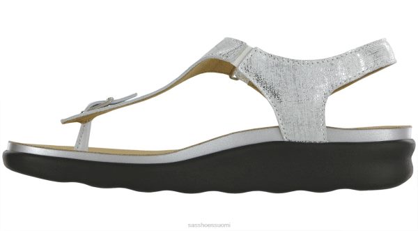 sandaalit | SAS Shoes marina t-ranneke sandaali kiiltävää hopeaa naiset XTJ24Z144