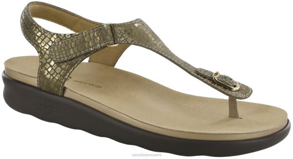 sandaalit | SAS Shoes marina t-ranneke sandaali oliivi kultaa naiset XTJ24Z142