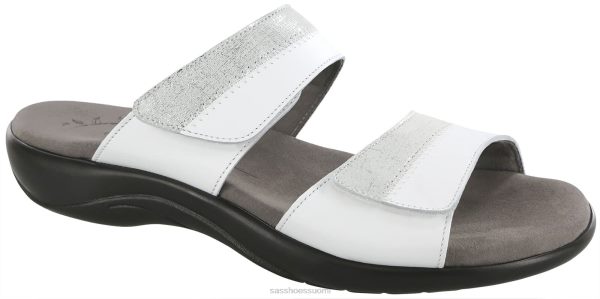 sandaalit | SAS Shoes nudu slide nahkasandaali valkoinen/hopea naiset XTJ24Z133