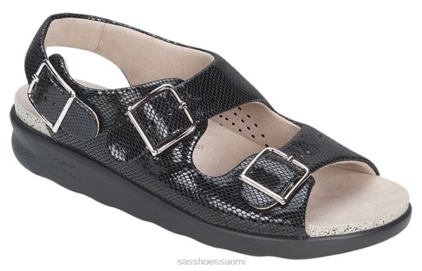 sandaalit | SAS Shoes rento kantaremmi sandaali musta käärme naiset XTJ24Z114