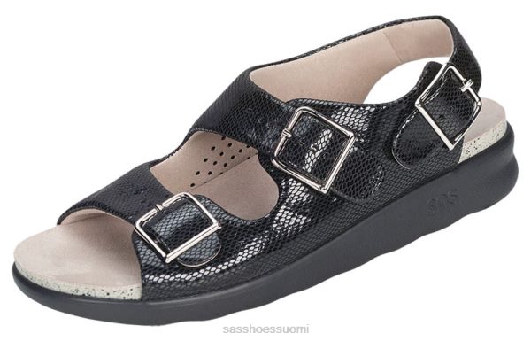 sandaalit | SAS Shoes rento kantaremmi sandaali musta käärme naiset XTJ24Z114