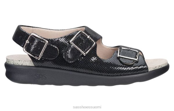 sandaalit | SAS Shoes rento kantaremmi sandaali musta käärme naiset XTJ24Z114
