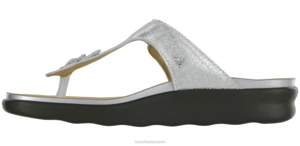 sandaalit | SAS Shoes sanibel t-strap slide sandaalit kiiltävää hopeaa naiset XTJ24Z32