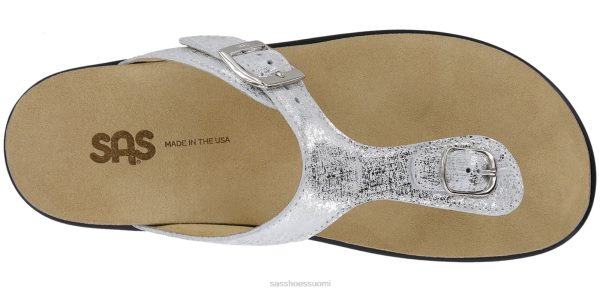 sandaalit | SAS Shoes sanibel t-strap slide sandaalit kiiltävää hopeaa naiset XTJ24Z32