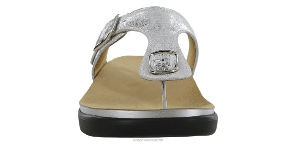 sandaalit | SAS Shoes sanibel t-strap slide sandaalit kiiltävää hopeaa naiset XTJ24Z32
