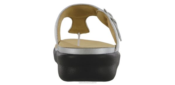 sandaalit | SAS Shoes sanibel t-strap slide sandaalit kiiltävää hopeaa naiset XTJ24Z32