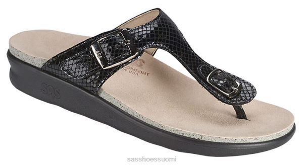 sandaalit | SAS Shoes sanibel t-strap slide sandaalit musta käärme naiset XTJ24Z30