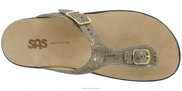 sandaalit | SAS Shoes sanibel t-strap slide sandaalit oliivi kultaa naiset XTJ24Z35