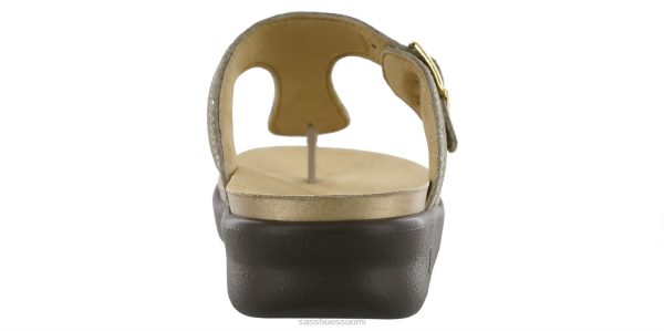 sandaalit | SAS Shoes sanibel t-strap slide sandaalit oliivi kultaa naiset XTJ24Z35