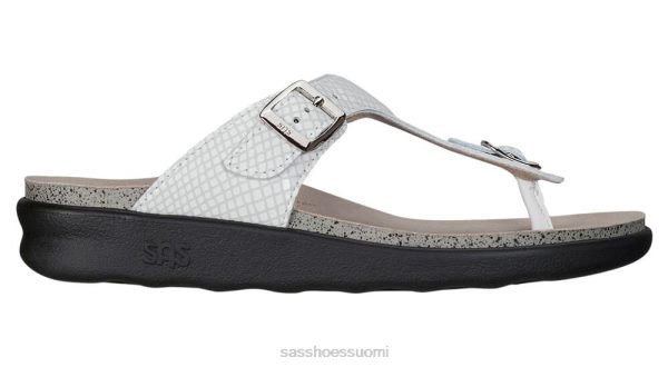 sandaalit | SAS Shoes sanibel t-strap slide sandaalit valkoinen käärme naiset XTJ24Z37