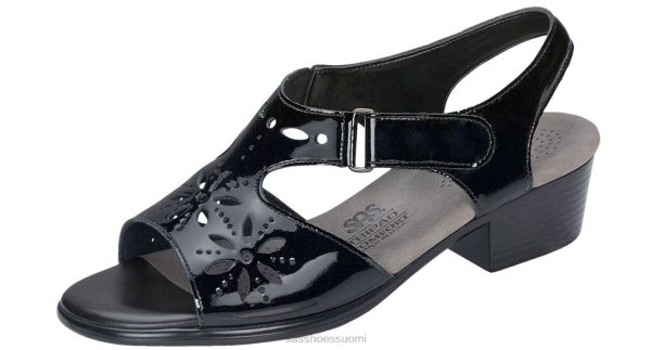 sandaalit | SAS Shoes sunburst kantapäähihna sandaali musta patentti naiset XTJ24Z106