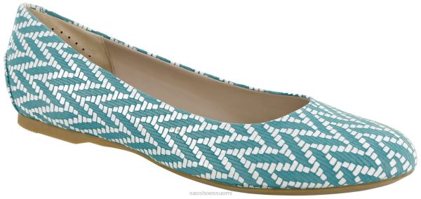 loafer | SAS Shoes pitsinen slip toafer chevron turkoosi naiset XTJ24Z386