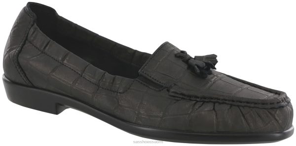 loafer | SAS Shoes toivo lipsahtaa päälle musta krokko naiset XTJ24Z211